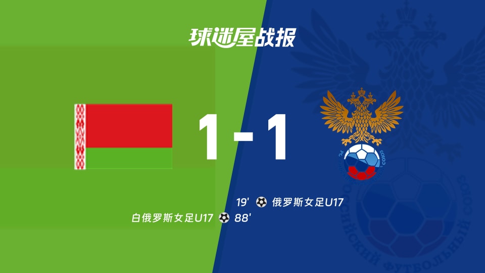 【国际友谊十月】白俄罗斯女足U17vs俄罗斯女足U17比赛结果：白俄罗斯女足U17(1-1)俄罗斯女足U17比分战报(2026年10月10日)