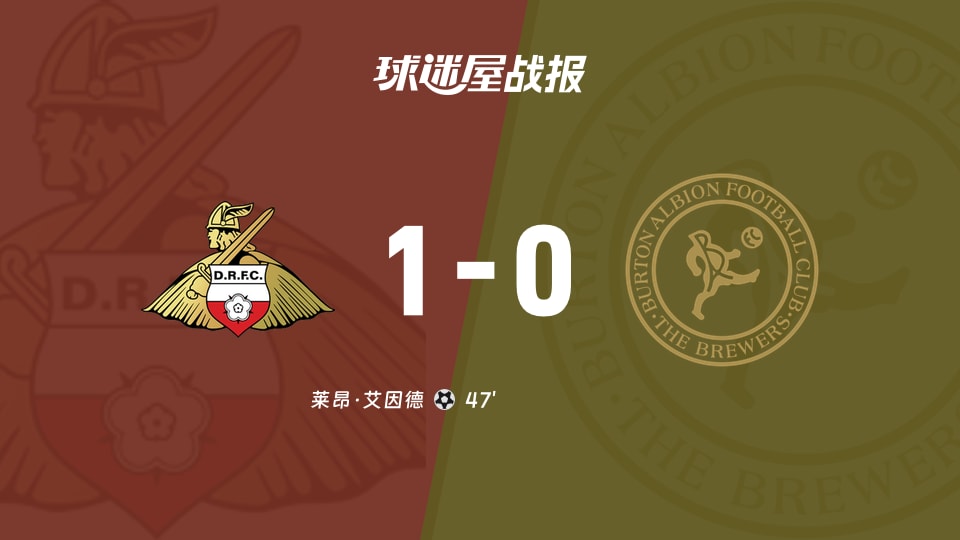 【英甲联赛第10轮】唐卡斯特vs伯顿比赛结果：唐卡斯特(1-0)伯顿比分战报(2026年10月10日)