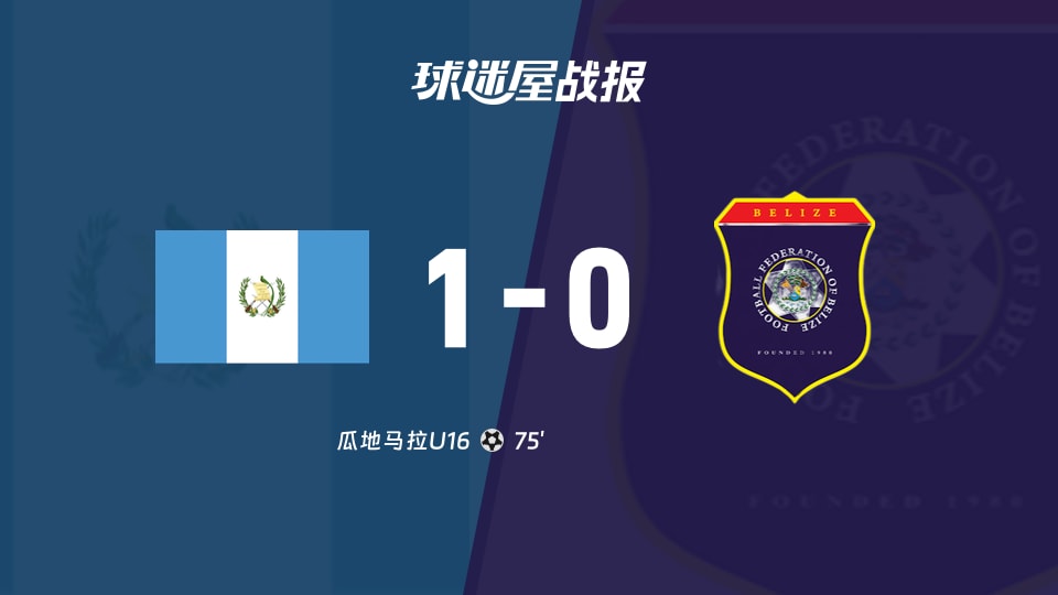 【国际友谊十月】瓜地马拉U16vs伯利兹U16比赛结果：瓜地马拉U16(1-0)伯利兹U16比分战报(2026年10月12日)