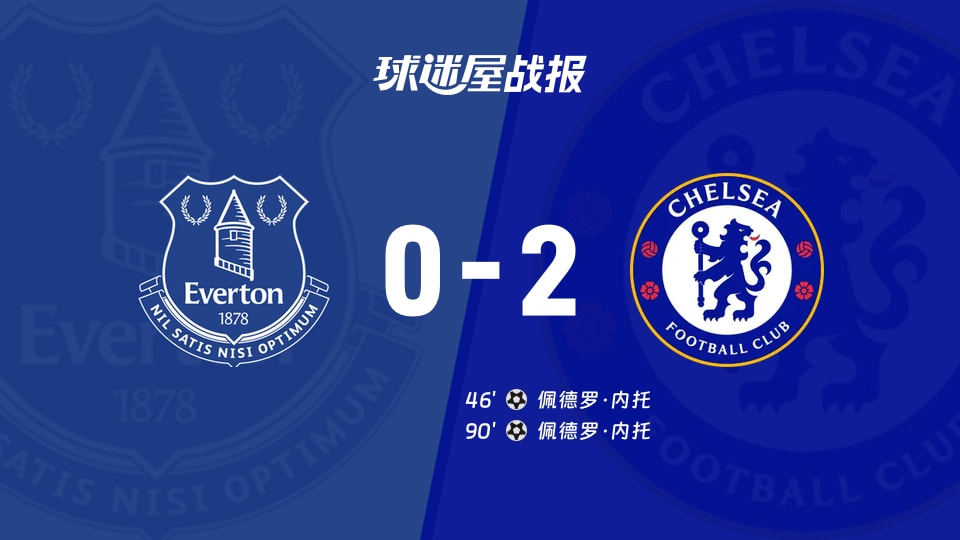 【英超联赛第7轮】埃弗顿vs切尔西比赛结果：埃弗顿(0-2)切尔西比分战报(2026年10月17日)