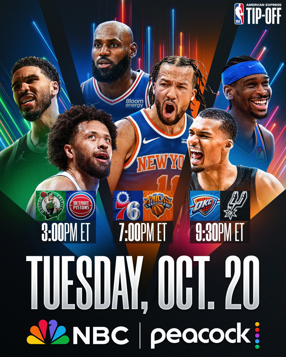 2026NBA新赛季揭幕战赛程时间表&比赛时间 76人能否搅局尼克斯？