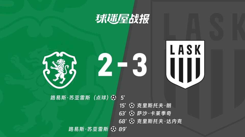 【欧冠联赛阶段第3轮】葡萄牙体育vs林茨比赛结果：葡萄牙体育(2-3)林茨比分战报(2026年10月22日)